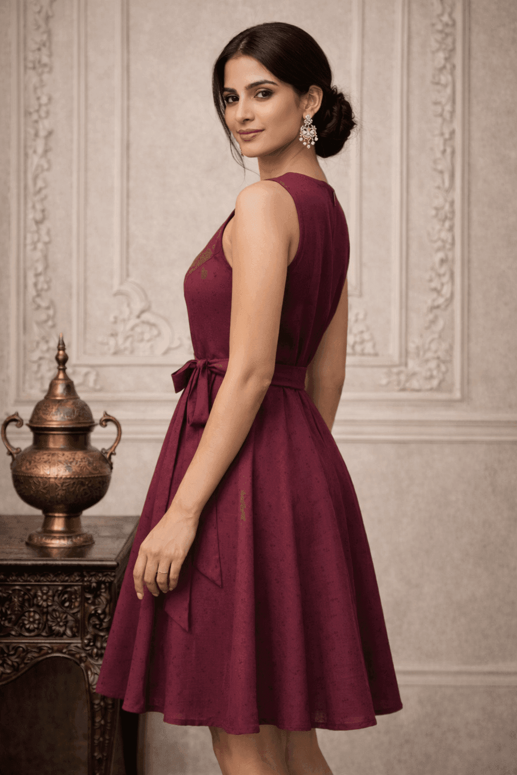 Fit & Flare Sleeveless Short Dress
